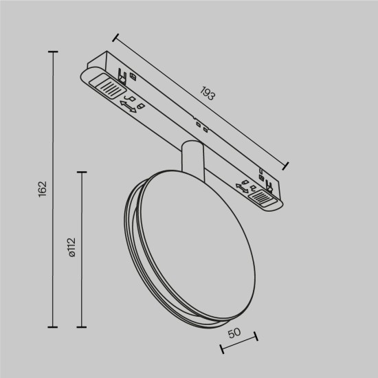 Maytoni Lampe sur rail Outline Exility 3000K