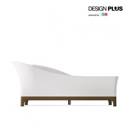 Glass 1989 Sofa bathtub in MineraLite with aesthetic frame in wood