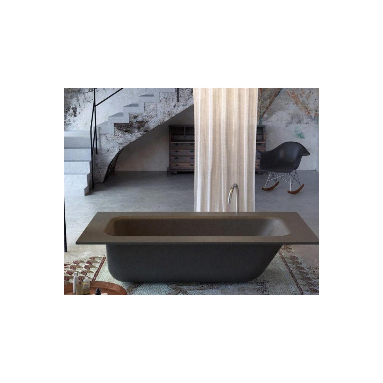Glass 1989 Concrete bath vasca in MineraLite