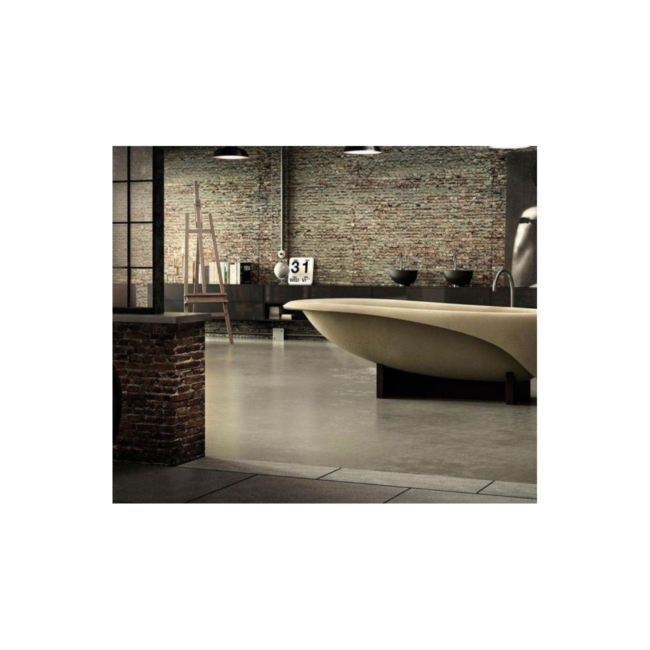 Glass 1989 Concrete soft baignoire en MineraLite