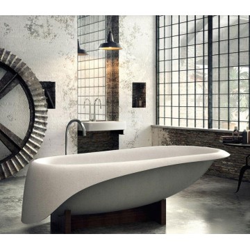 Glass 1989 Concrete soft bathtub in MineraLite