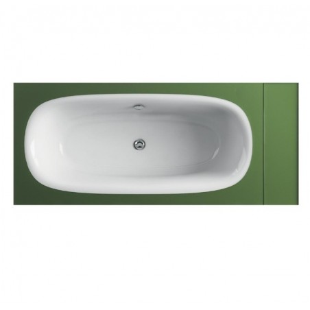 Glass 1989 Naked bathtub with visible frame and tempered glass top