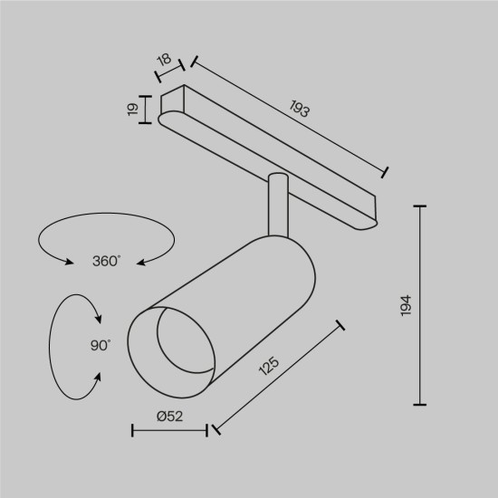Maytoni Lampada da Binario Focus Led Exility 3000K 12W