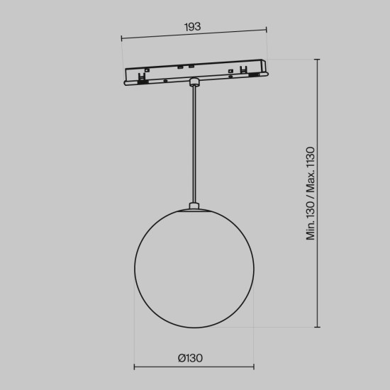 Maytoni Lampe sur rail Luna Exility 2700-6000K dim dali 2