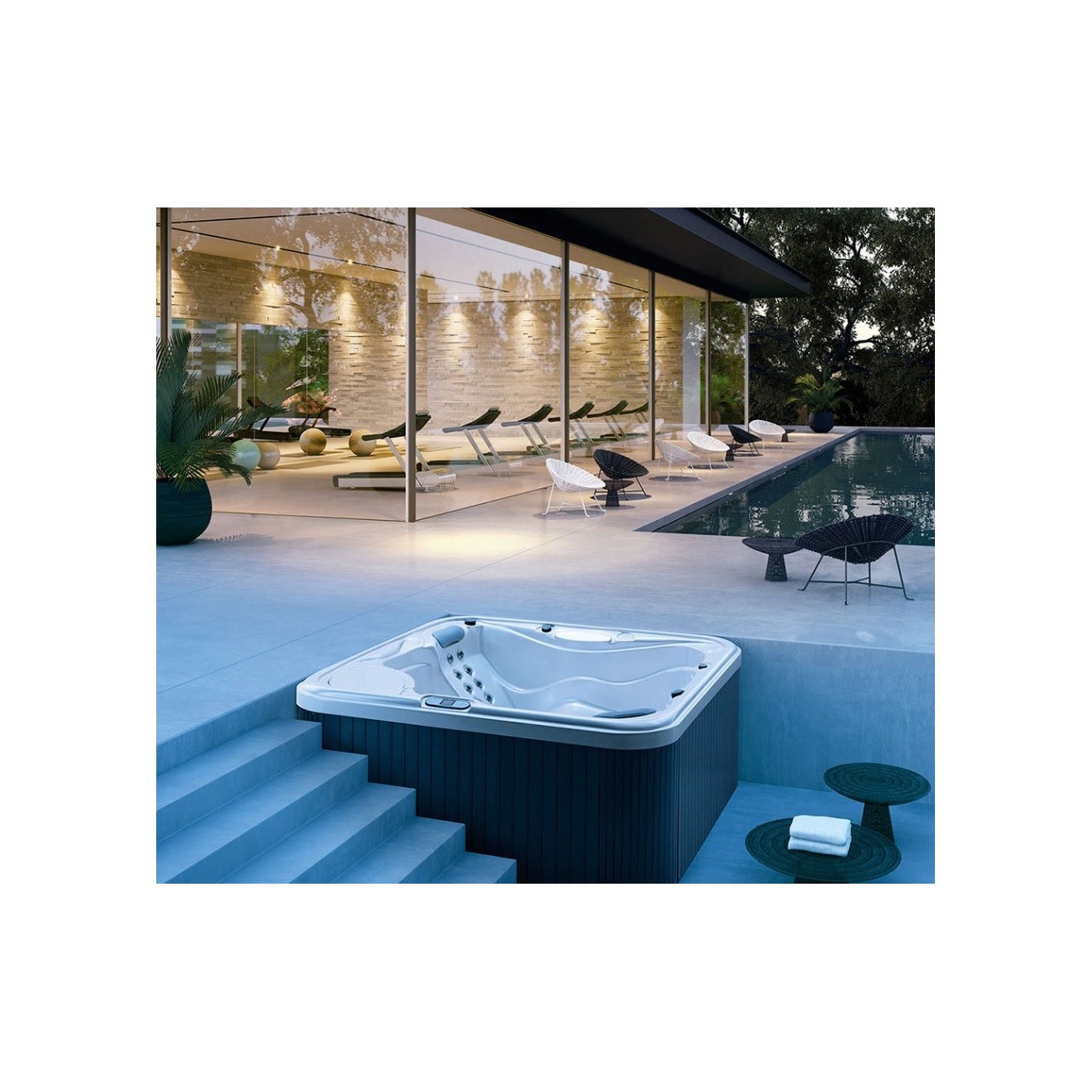 Glass 1989 MySpa 228 portable spa