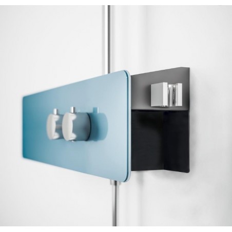 Glass 1989 Azulejo shelf with coloured front glass cover