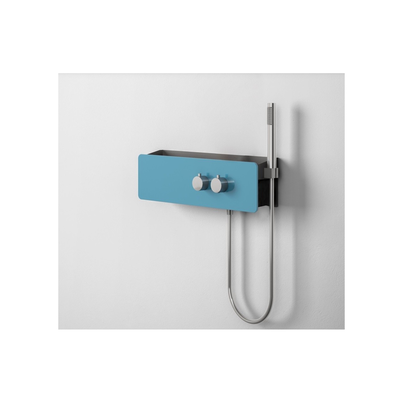 Glass 1989 Azulejo shelf with coloured front glass cover