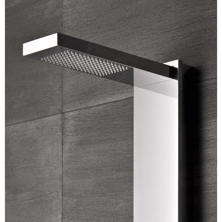 Glass 1989 Flair pannello doccia con soffione integrato  in acciaio inox finitura lucida