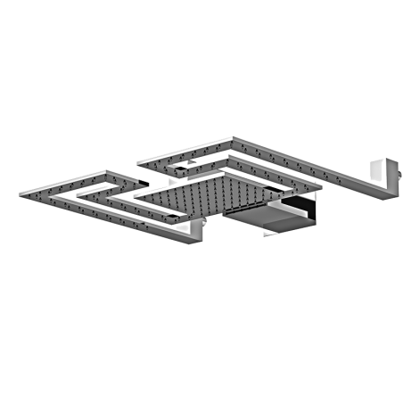 Gattoni Soffione doccia LABYRINTH esterno in acciaio inox