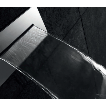 Gattoni Built-in stainless steel shower with rain fall jet