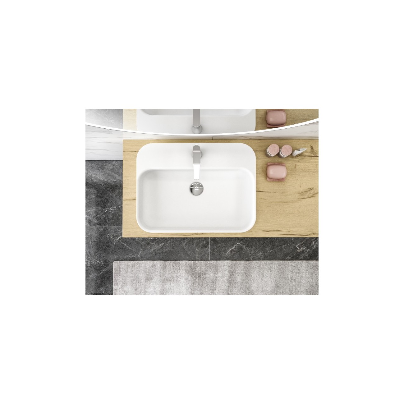 GB Group Counter Tecnomat wash-basin
