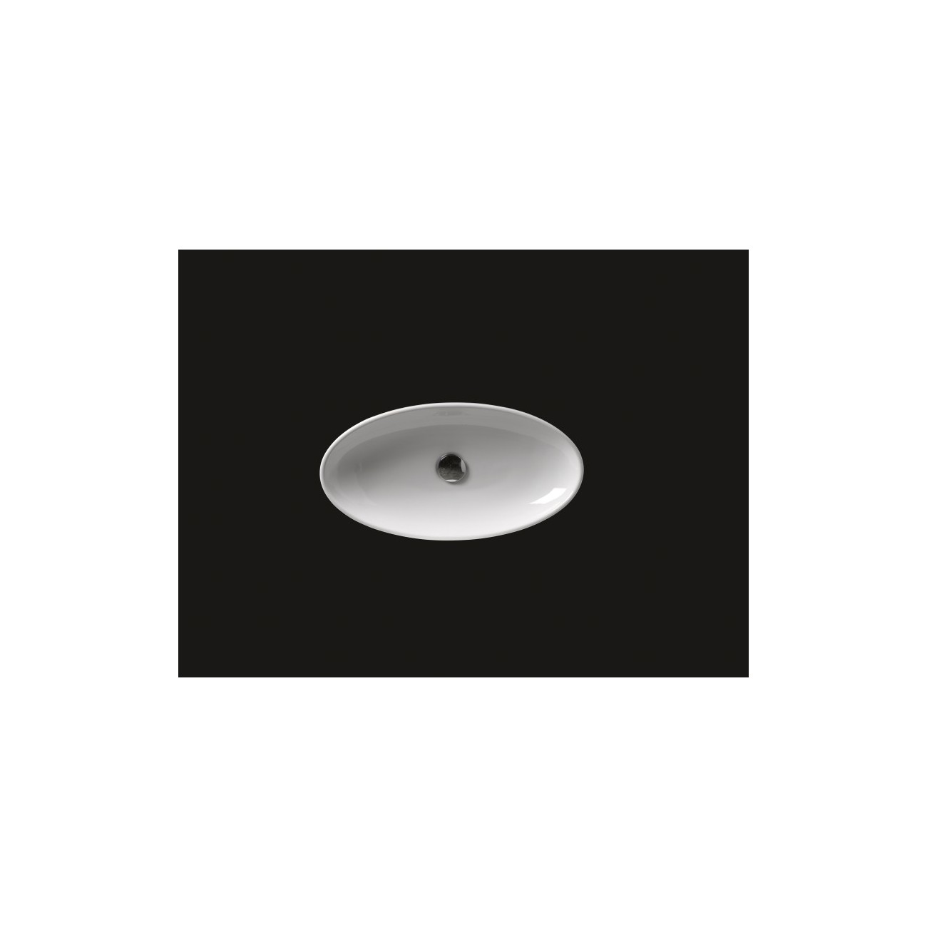 Lavabo Ovale da Appoggio/Incasso 60x32 cm Axa Ciotola H10