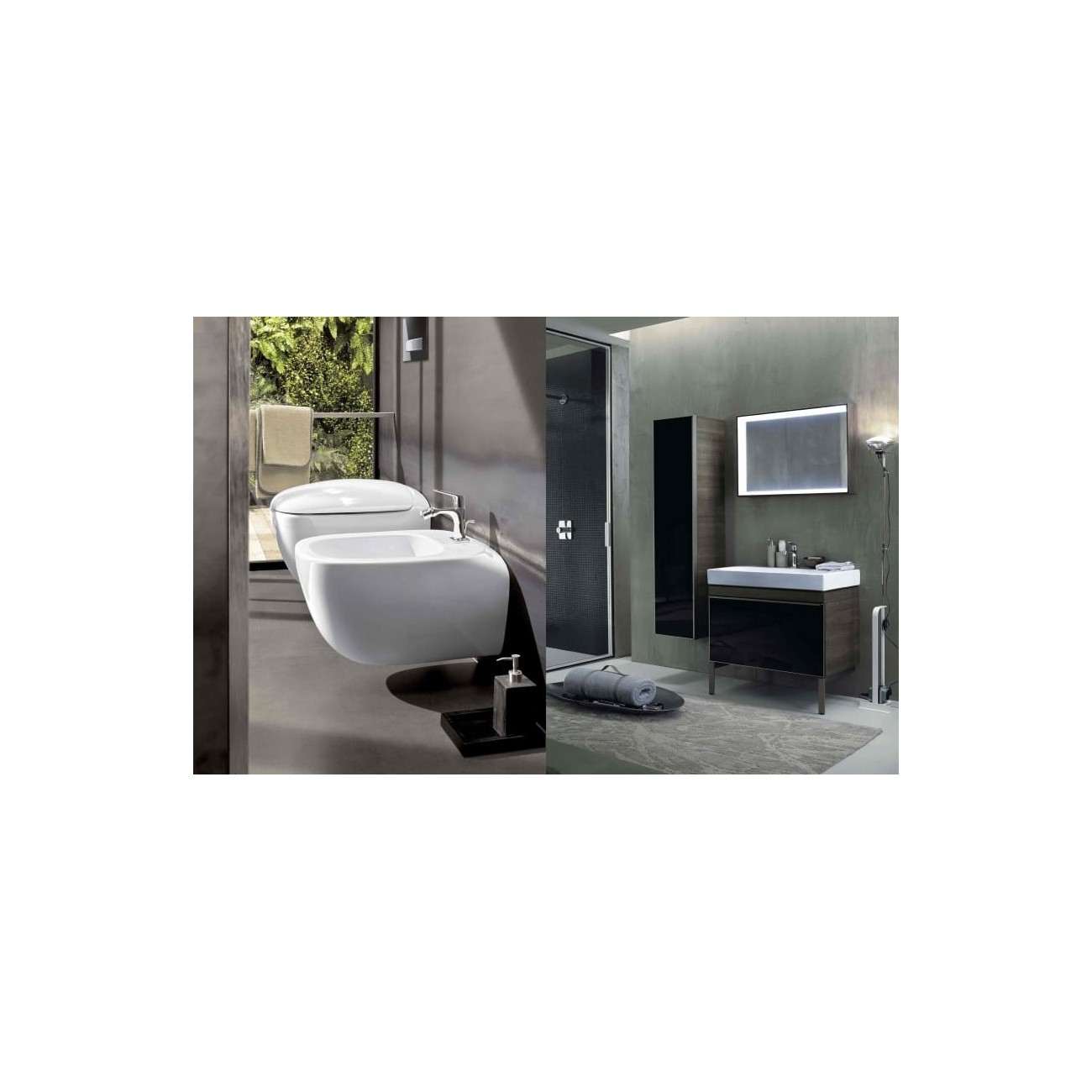 Bidet sospeso Geberit Citterio, fissaggio nascosto