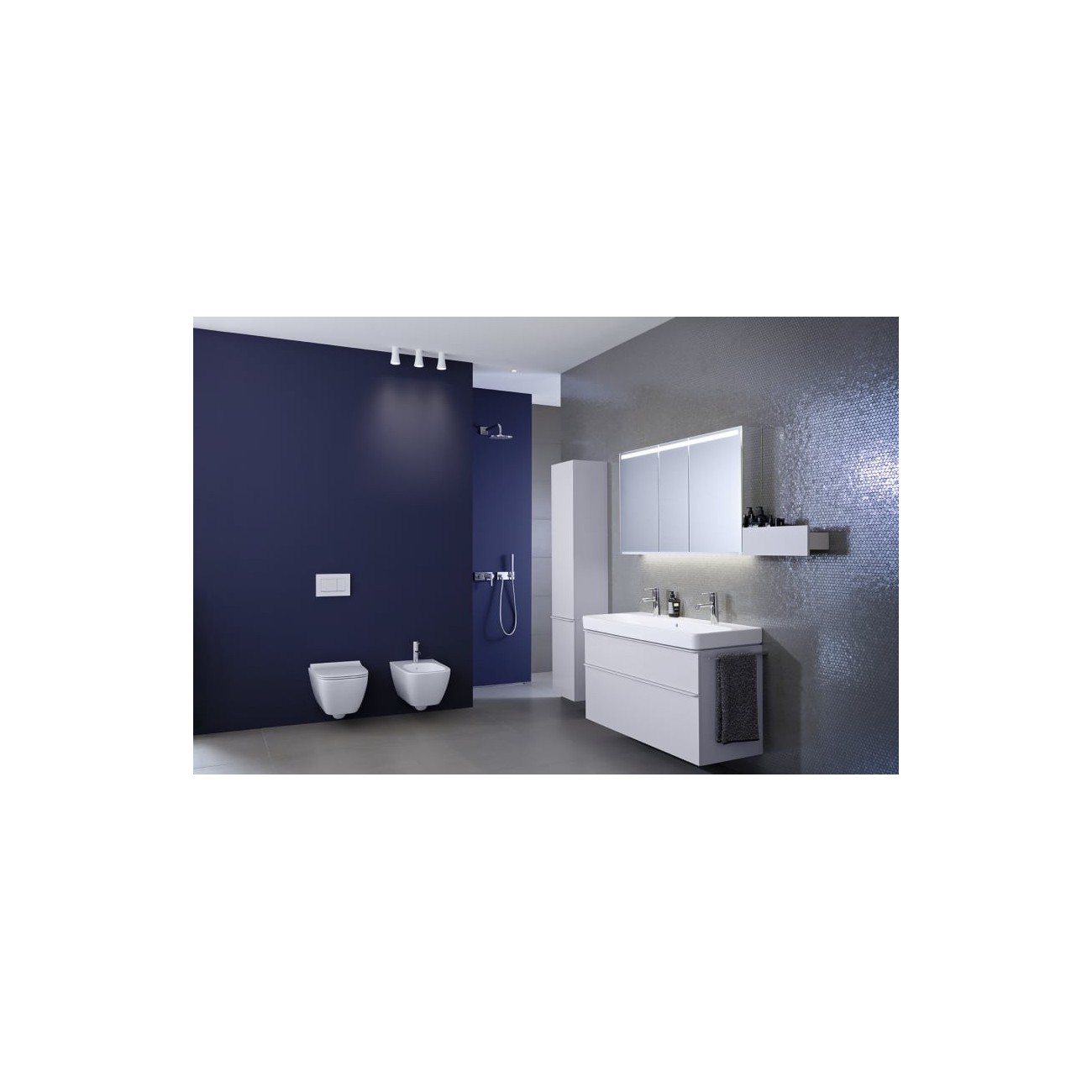 Set de WC suspendu à fond creux Geberit Smyle Square,