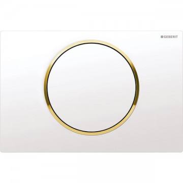 FLUSH PLATES Geberit SIGMA10 White with polished gold accent