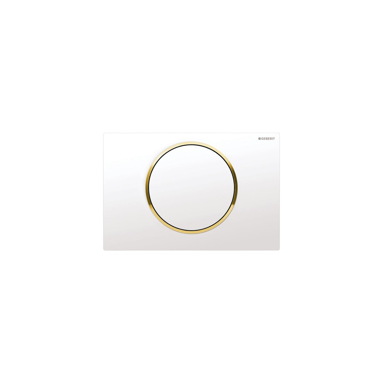 Plaque de déclenchement Geberit Sigma10 pour rinçage interrompable: blanc, doré