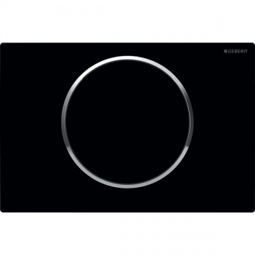 FLUSH PLATES Geberit SIGMA10 Black with polished chrome accent