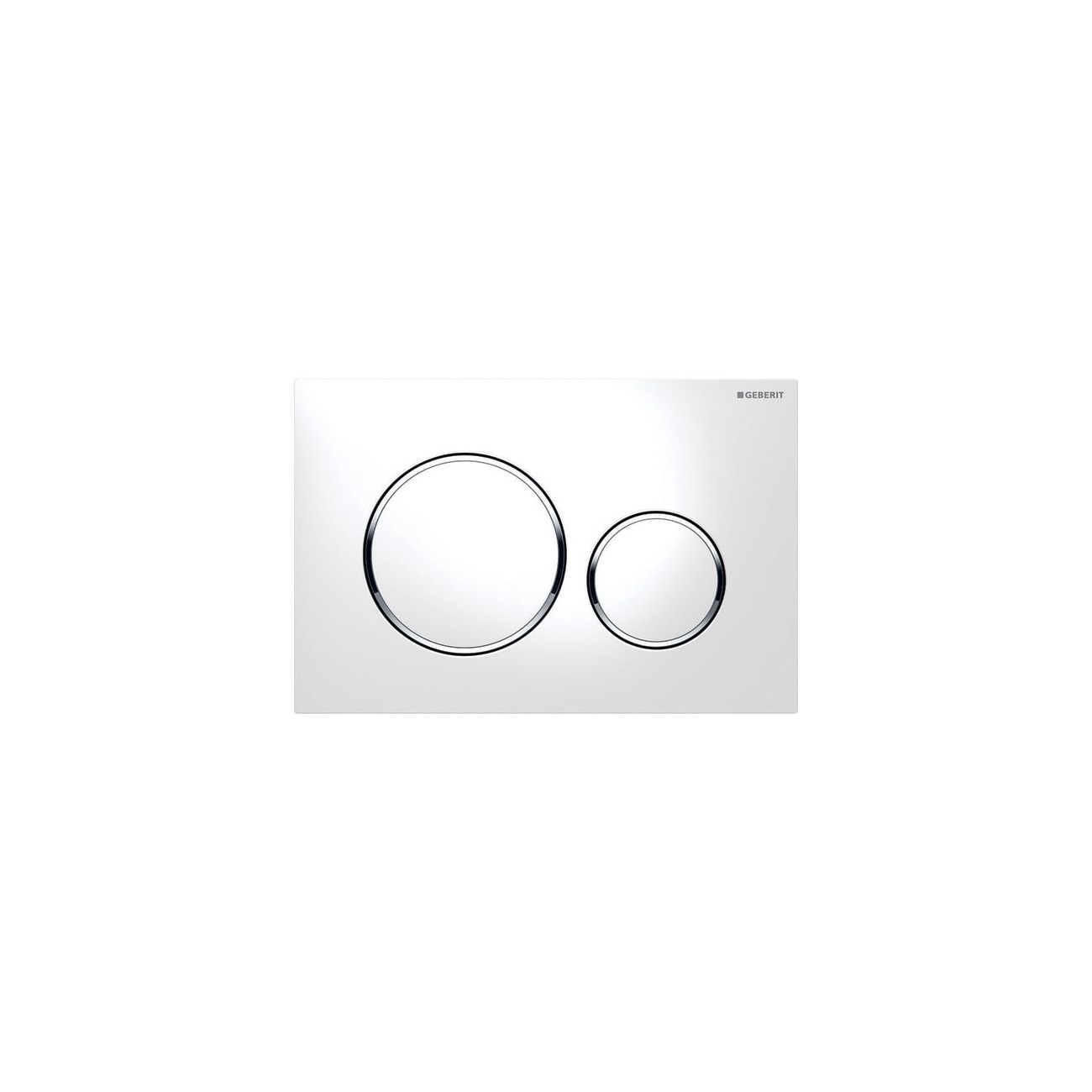 DUAL-FLUSH PLATES Geberit SIGMA20 White with polished chrome accent