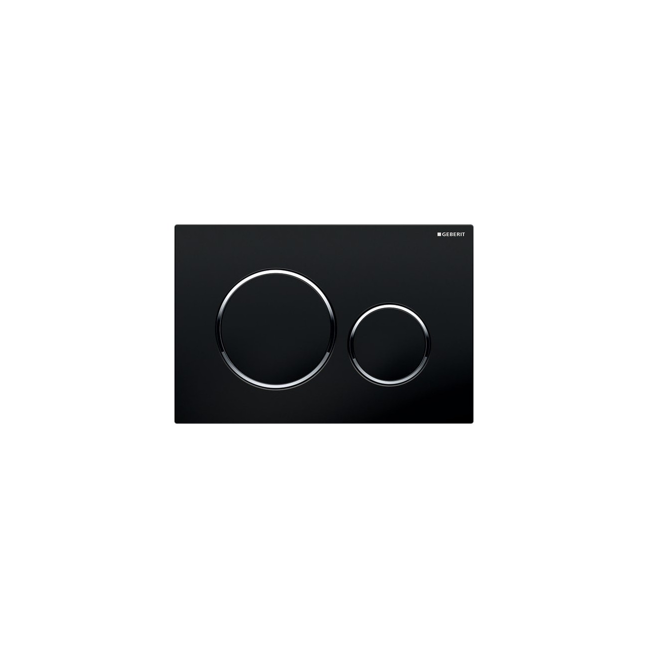 DUAL-FLUSH PLATES Geberit SIGMA20 Black with polished chrome accent