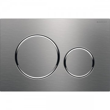 DUAL-FLUSH PLATES Geberit SIGMA20 Brushed stainless steel with polished accent