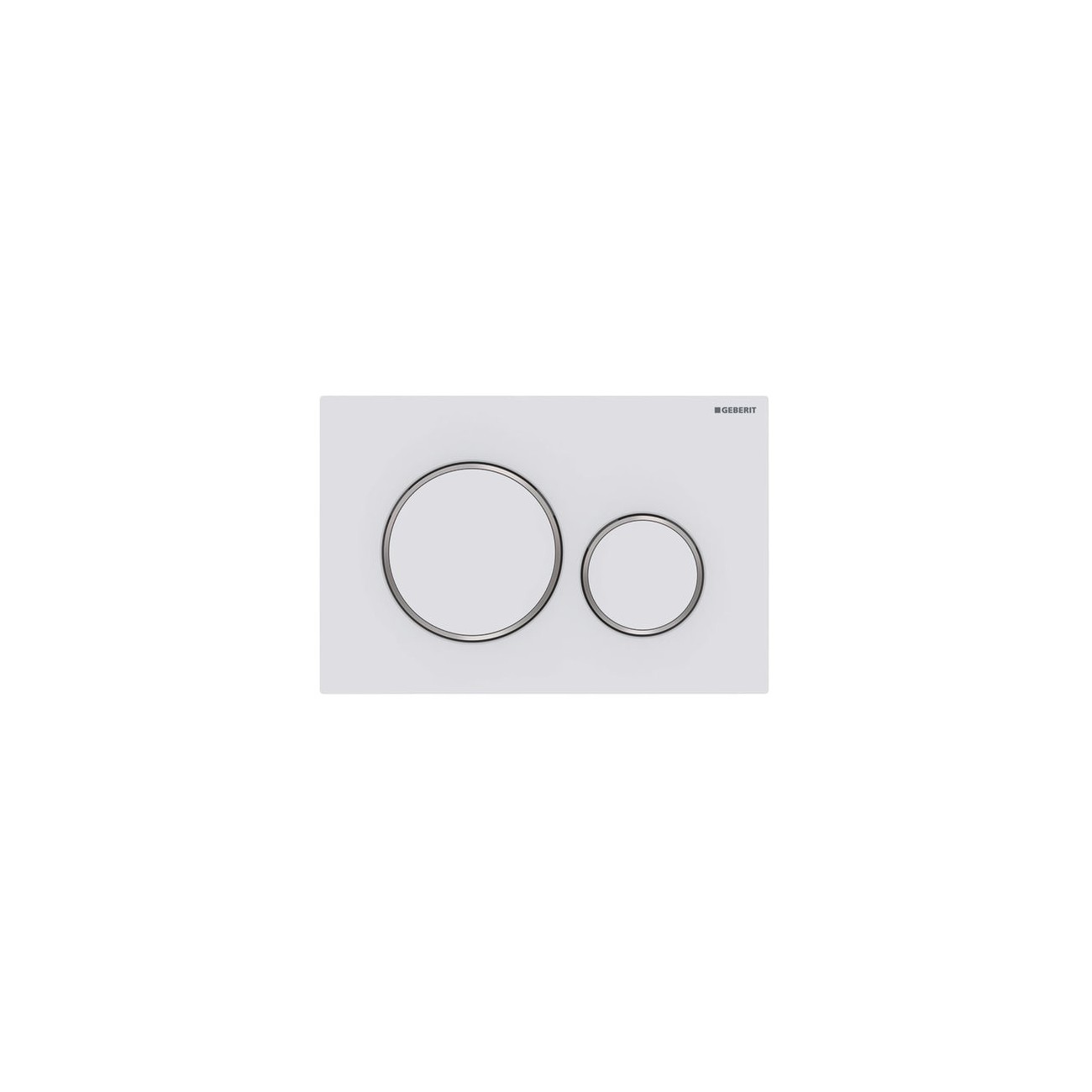DUAL-FLUSH PLATES Geberit SIGMA20 Matte white with polished chrome accent