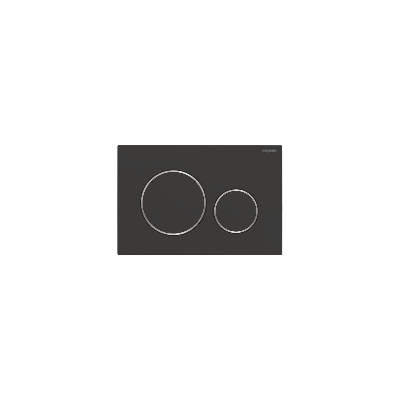 DUAL-FLUSH PLATES Geberit SIGMA20 Matte black with polished chrome accent