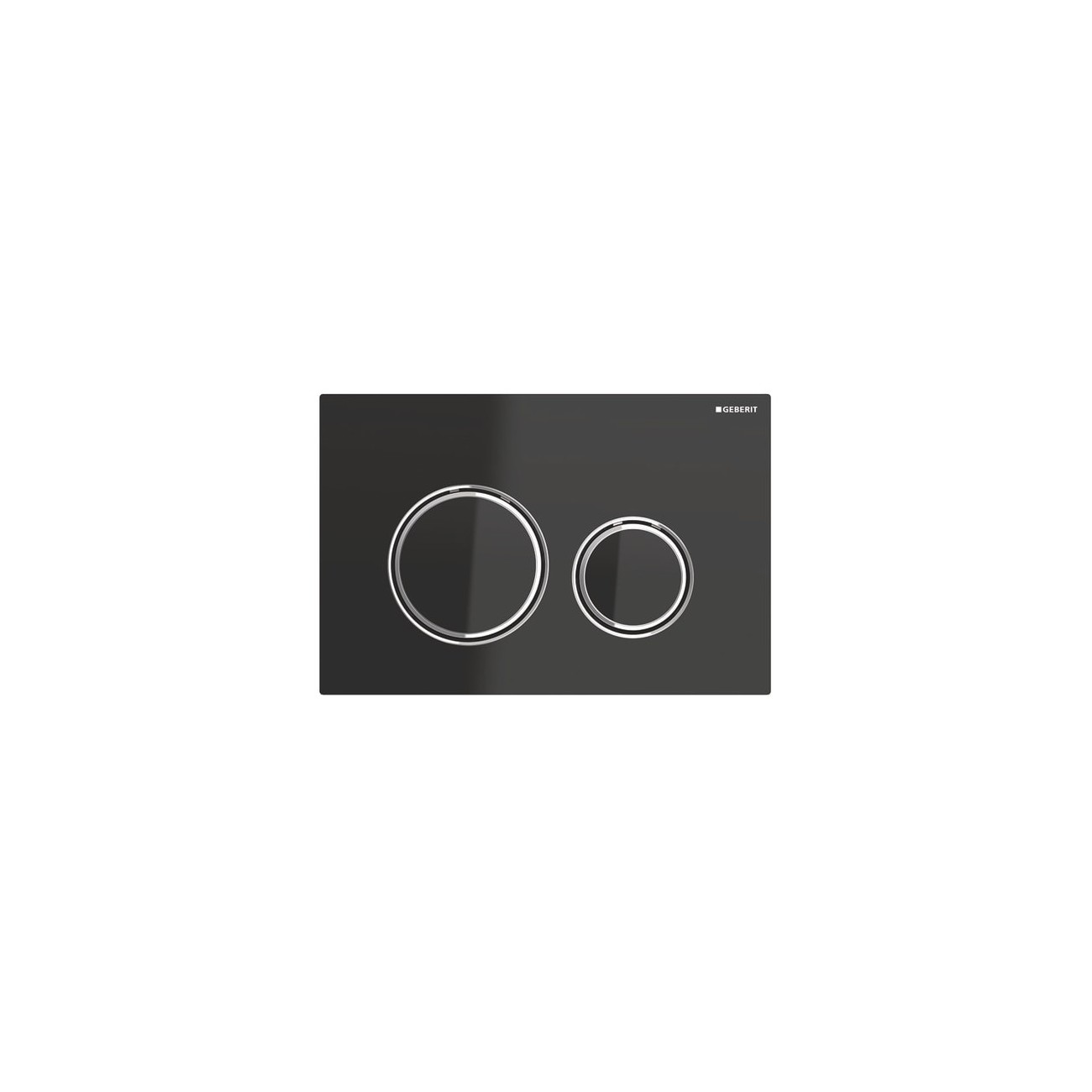 Sigma21 flush plates Black glass with polished chrome accent