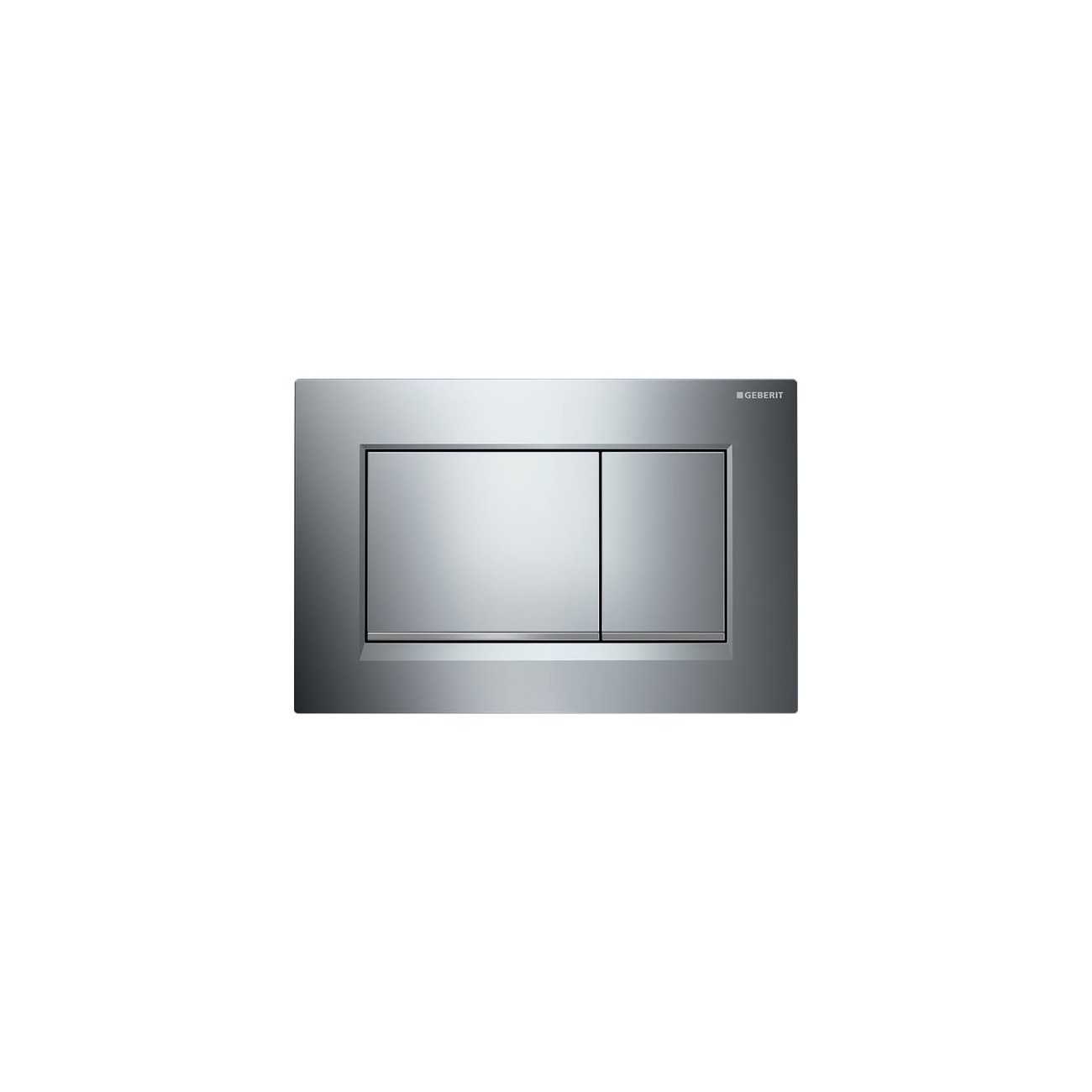 SIGMA30 DUAL-FLUSH PLATES Polished chrome with matte chrome accent