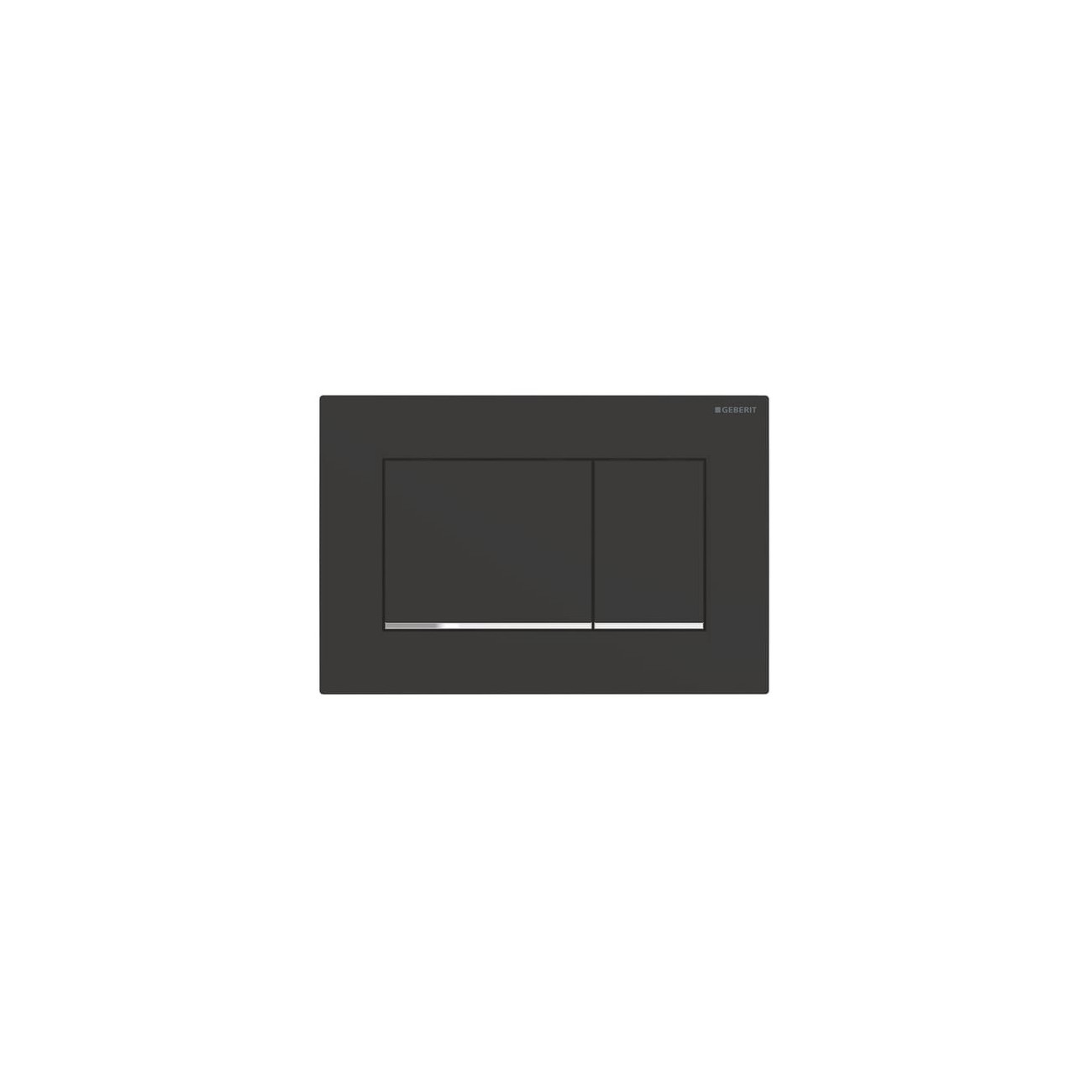 SIGMA30 DUAL-FLUSH PLATES Matte black with polished chrome accent