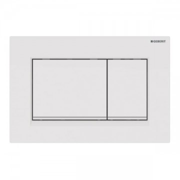Geberit Sigma30, placca di comando doppio tasto, bianco/bianco opaco/bianco