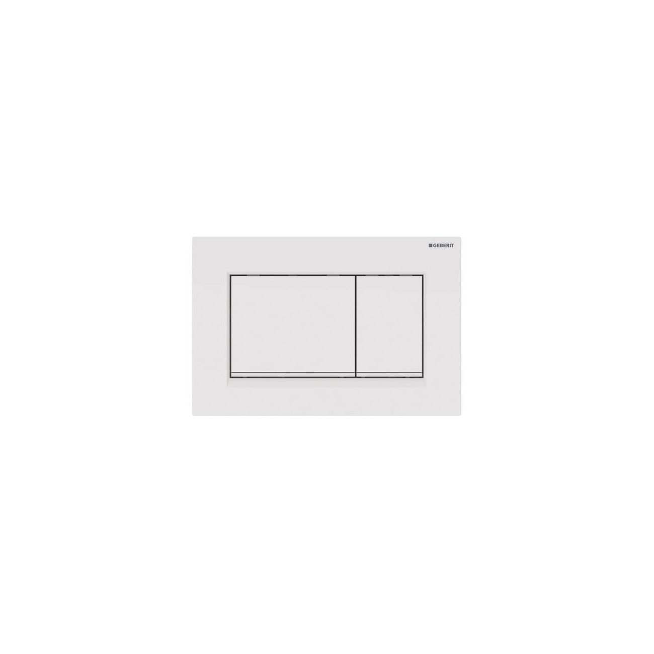 Geberit Sigma30, placca di comando doppio tasto, bianco/bianco opaco/bianco