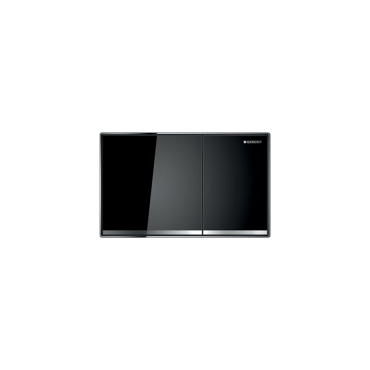 Geberit Sigma60, placca di comando doppio tasto, Vetro nero