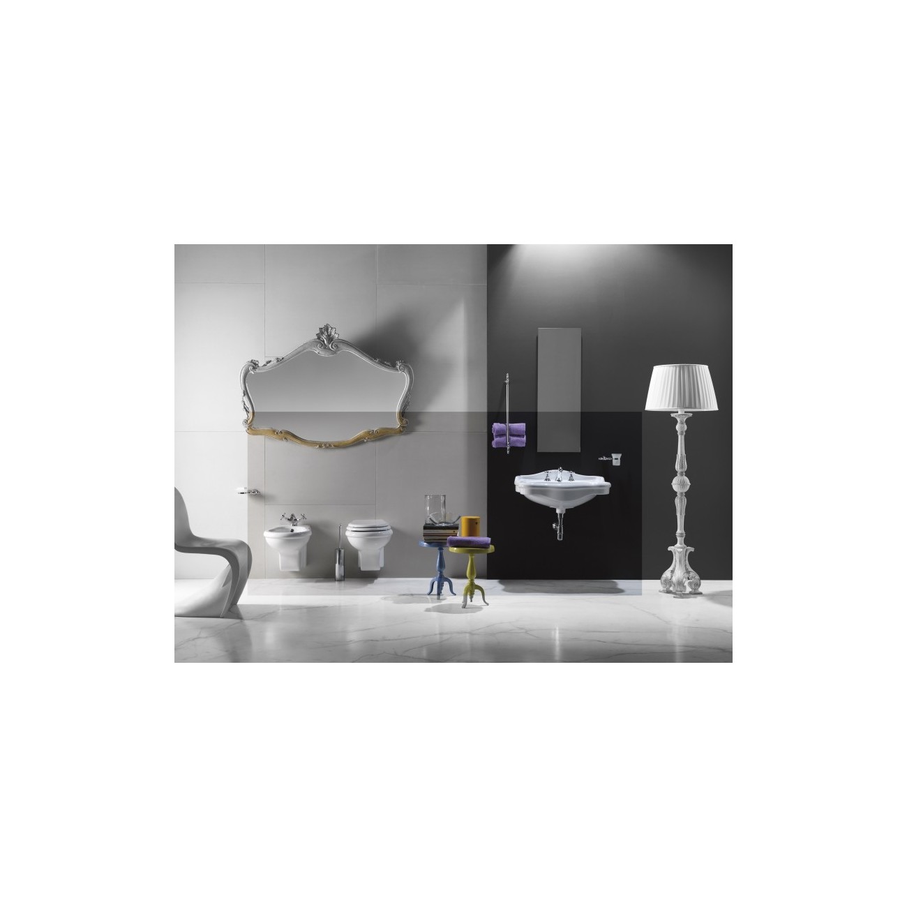 Lavabo Suspendu ou sur Colonne 72x56 cm Axa Contea