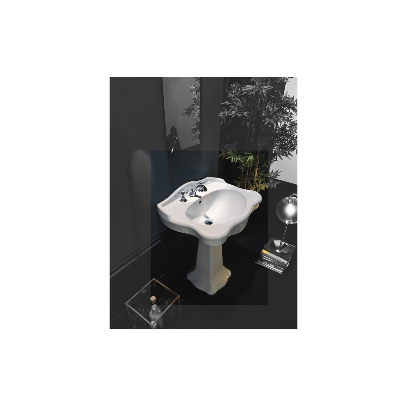 Lavabo Suspendu ou sur Colonne 72x56 cm Axa Contea