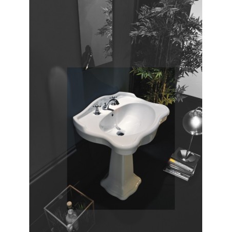 Lavabo Suspendu ou sur Colonne 72x56 cm Axa Contea