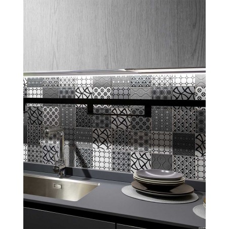 Cir KEY WEST DECORO WAVE MIX BLACK