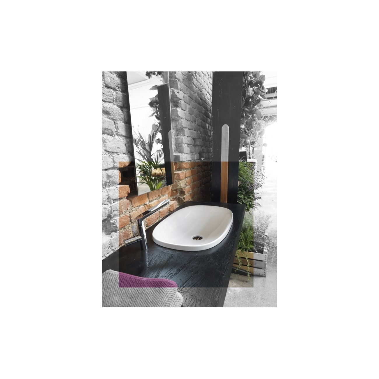 Lavabo Incasso/Sottopiano 60x40 cm Axa Wild