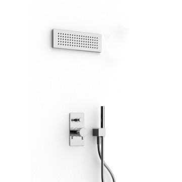 Zazzeri Qquadro kit doccia con soffione rettangolare