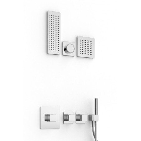 Zazzeri Qquadro Groupe de douche encastré thermostatique