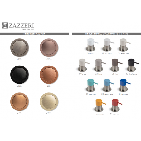 Zazzeri Z316 Mono Kit de douche avec Pomme de douche tubulaire orientable