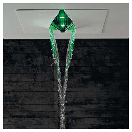 Zazzeri VIRGIN Pomme de douche avec cascade et led à couleurs