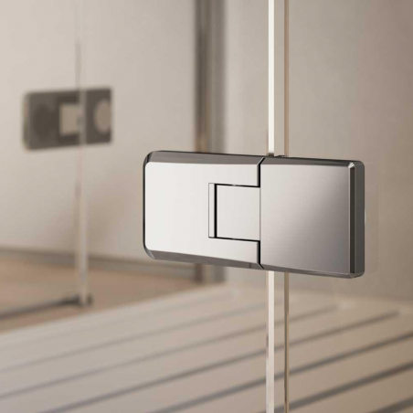 Glass 1989 Harlem Shower enclosure with swing door